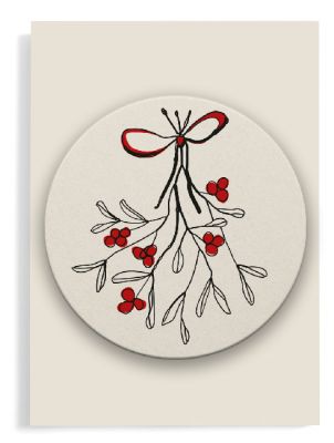 Coaster card »Mistletoe«