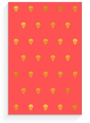 Notepad »Skull neon red«