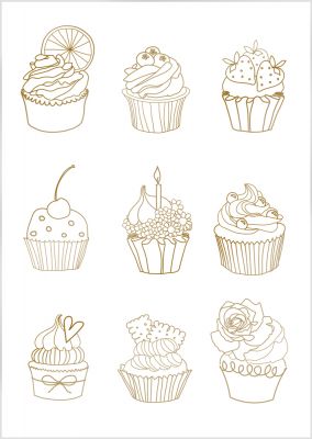 Line Art »cupcake«