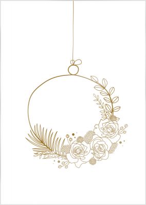 Line Art »floral wreath«