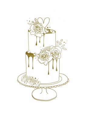 Line Art »wedding cake«
